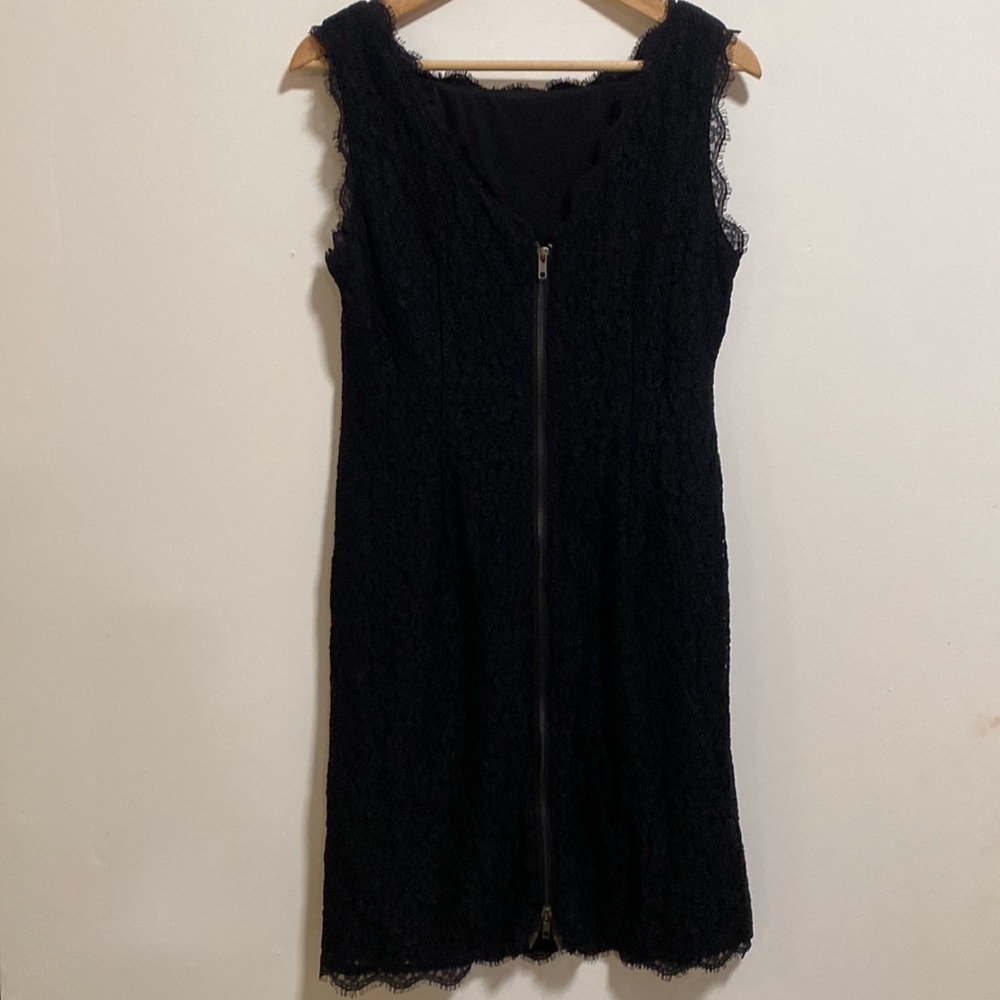 Adrianna Papell 10 Black Lace Dress - Picture 3 of 12